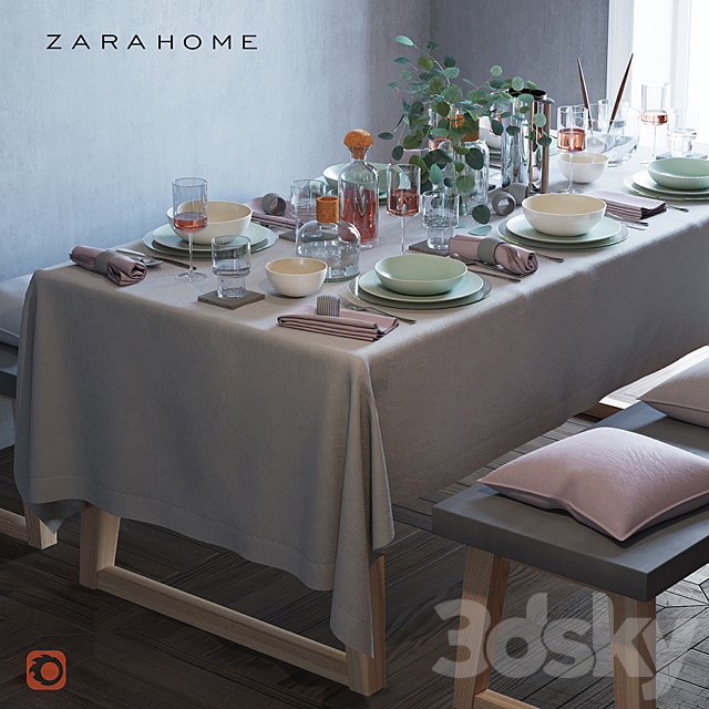 Serving the table_ZH_01 3DSMax File - thumbnail 1