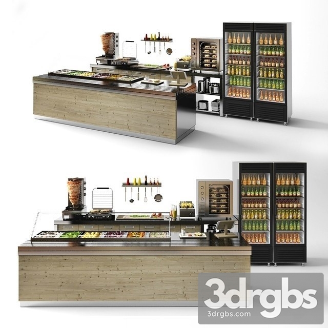 Set For Cafe 3dsmax Download - thumbnail 1