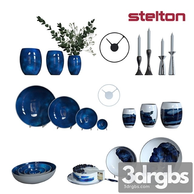 Set of cookware stelton stockholm and cake 3dsmax Download - thumbnail 1