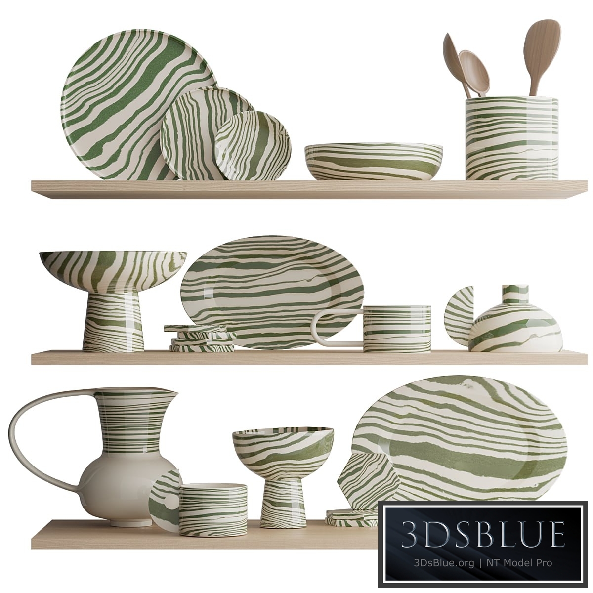 Set of dishes 3DS Max - thumbnail 3