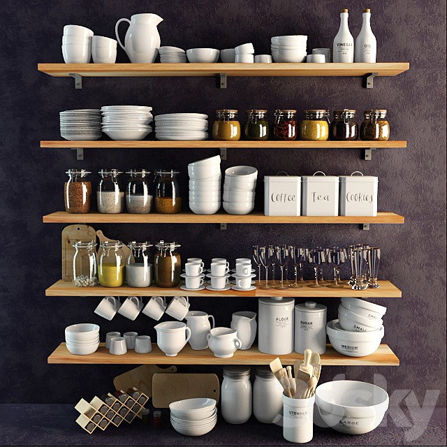 Set of dishes 3DSMax File - thumbnail 1