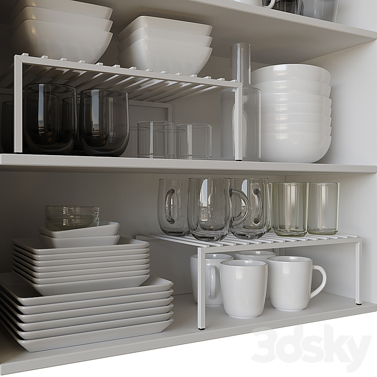 Set of Dishes 4 3DS Max - thumbnail 2