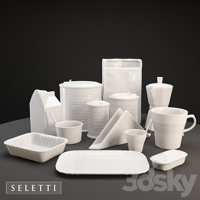 Set of dishes Seletti 3ds Max - thumbnail 1