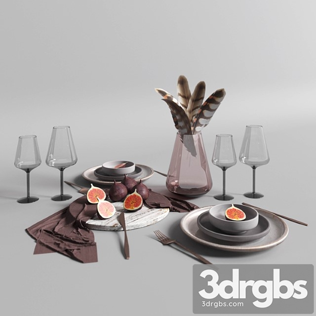 Set of serving utensils 3dsmax Download - thumbnail 1