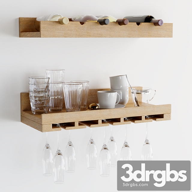 Shelf for wine and glasses - thumbnail 1