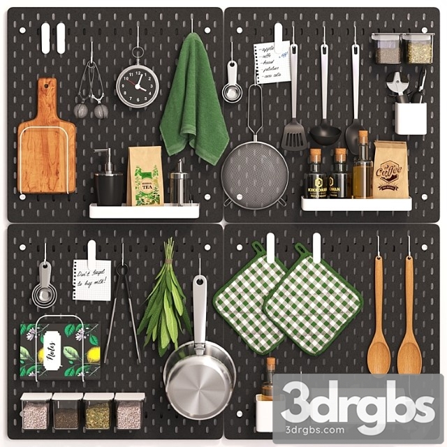 Skadis Kitchen Set 3dsmax Download - thumbnail 1