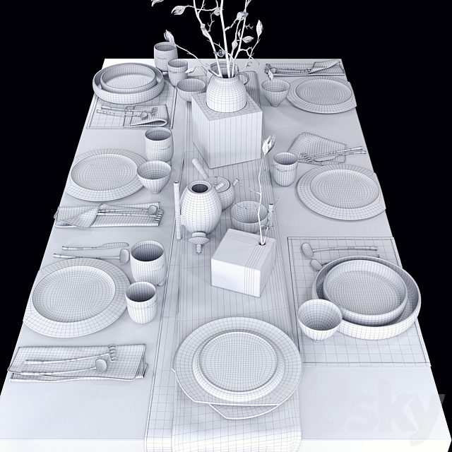 SMA decor set 3DSMax File - thumbnail 3