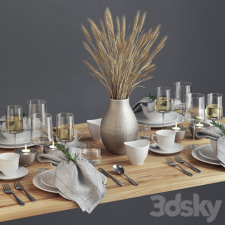 Spare tableware 3DS Max - thumbnail 1