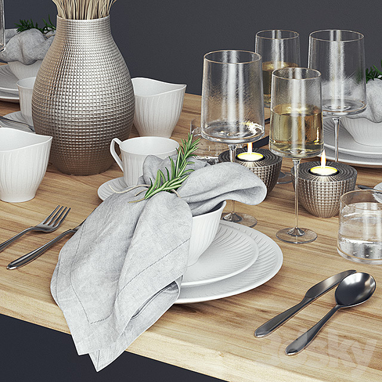 Spare tableware 3DS Max - thumbnail 2