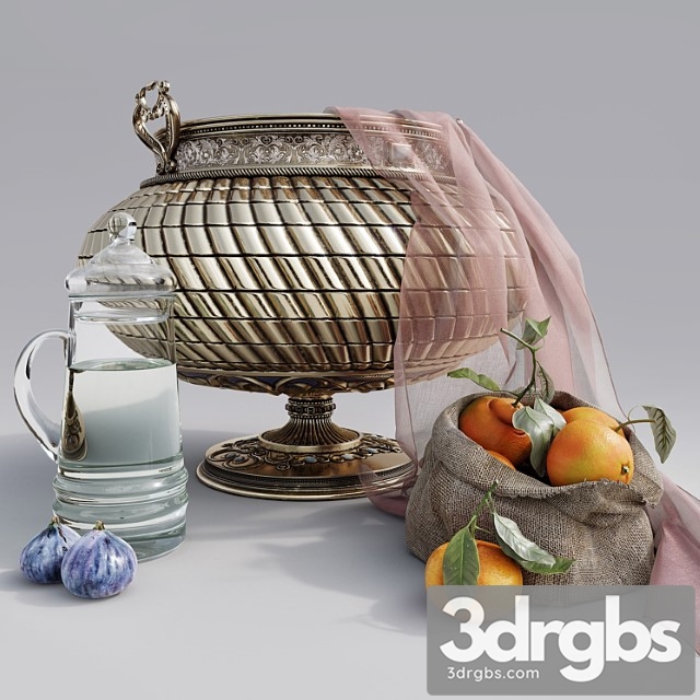 Still life with a golden vase 3dsmax Download - thumbnail 1