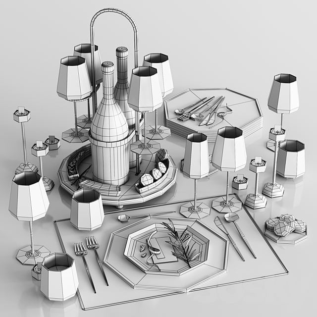 Table serving 3DSMax File - thumbnail 2