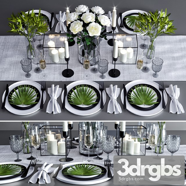 Table Set 03 6 3dsmax Download - thumbnail 1