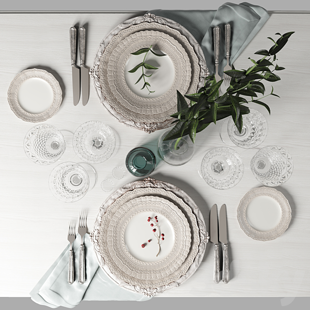 Table setting 002 3DSMax File - thumbnail 4