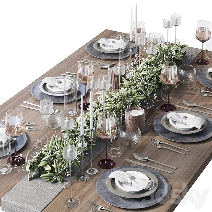 Table setting 005 3DS Max Model - thumbnail 1