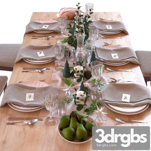 Table Setting 01 3dsmax Download - thumbnail 1