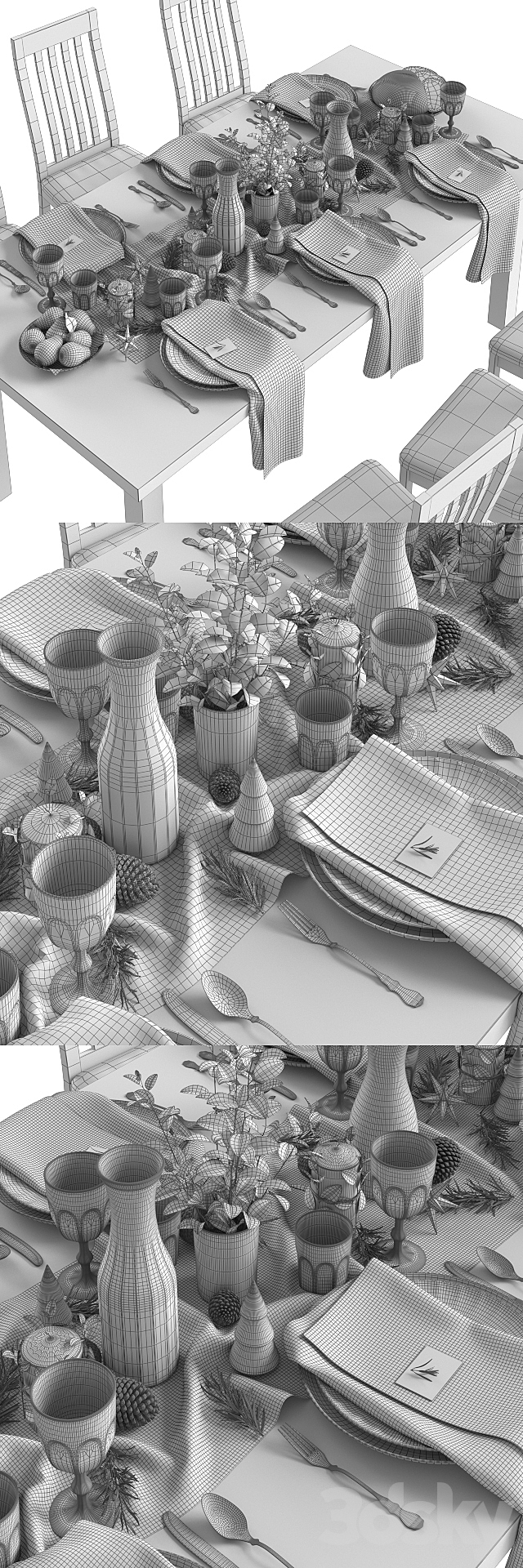 Table setting 01 3DSMax File - thumbnail 3