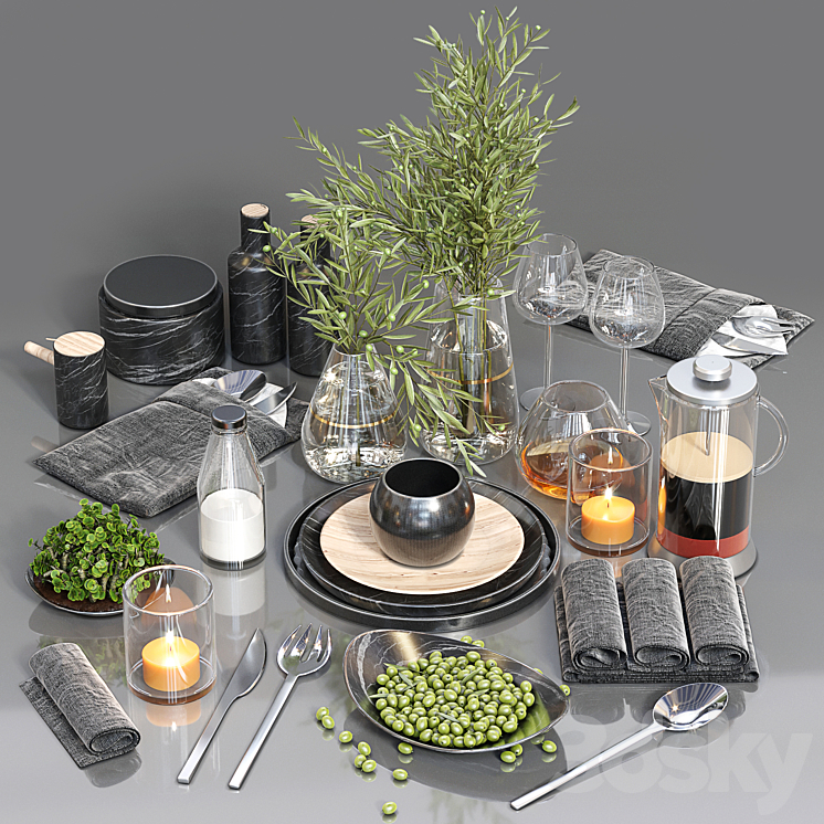 Table Setting 02 3DS Max - thumbnail 1