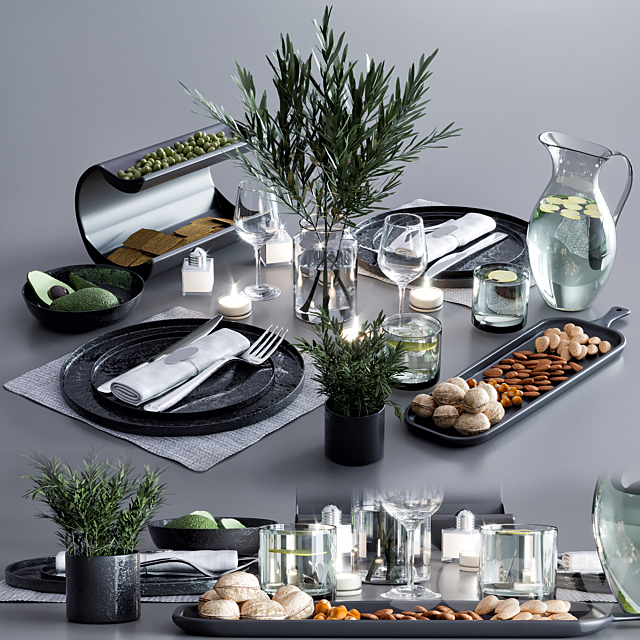 table setting 02 3DS Max Model - thumbnail 1