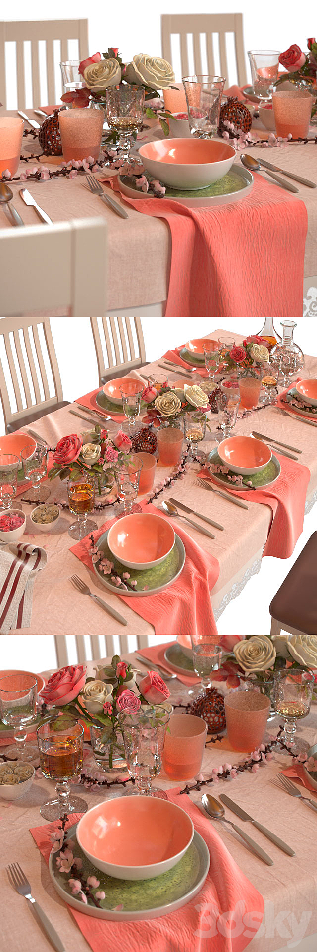 Table setting 02 3DSMax File - thumbnail 2