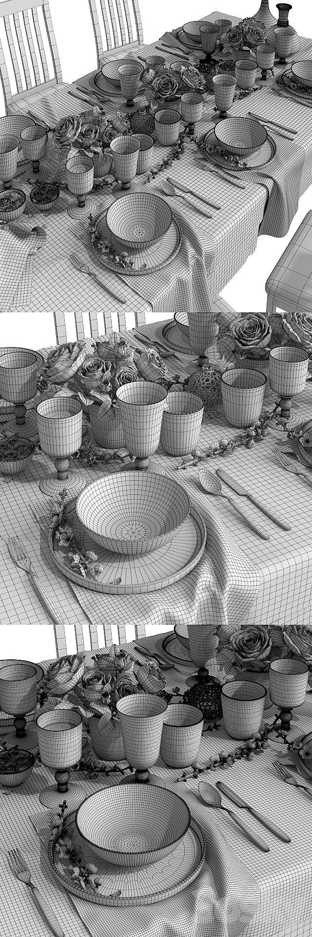 Table setting 02 3DSMax File - thumbnail 3