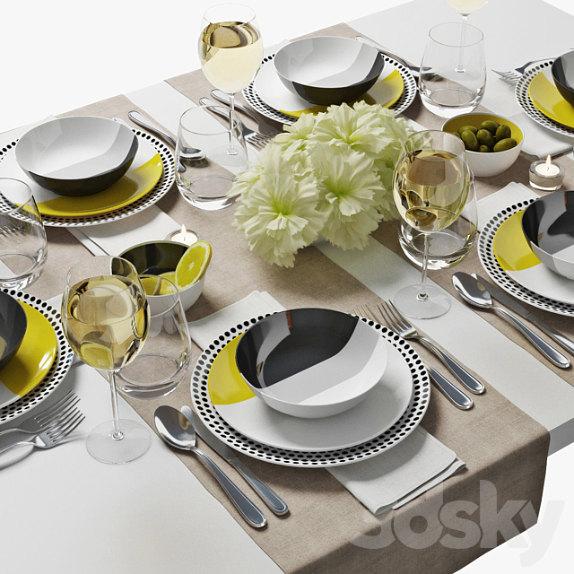 table setting 03 3DSMax File - thumbnail 1