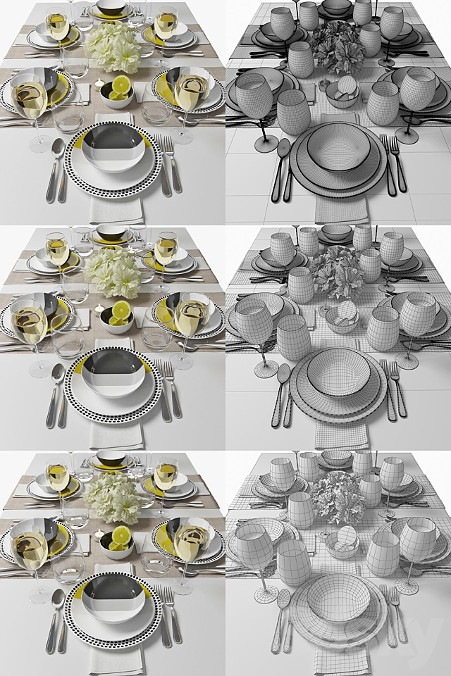 table setting 03 3DSMax File - thumbnail 3