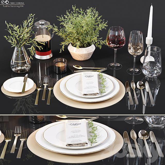 Table Setting 04 3DSMax File - thumbnail 1