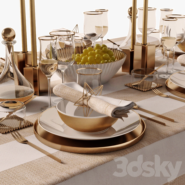 table setting 05 3DSMax File - thumbnail 3