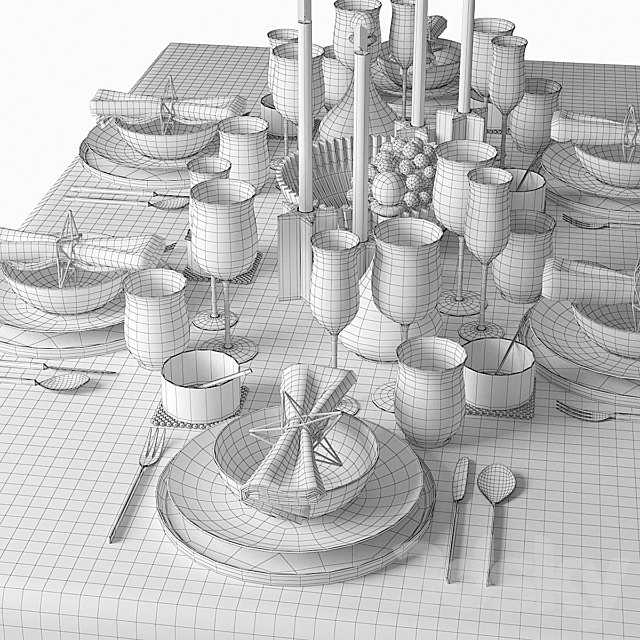 table setting 05 3DSMax File - thumbnail 7