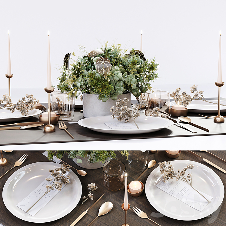 Table Setting 06 3DS Max Model - thumbnail 2