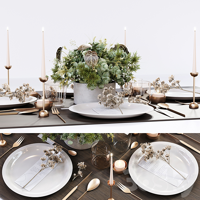 Table Setting 06 3DS Max Model - thumbnail 2