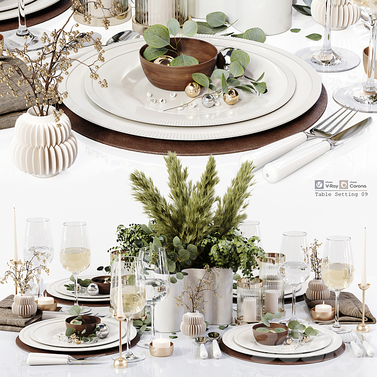 Table Setting 09 3DS Max Model - thumbnail 2