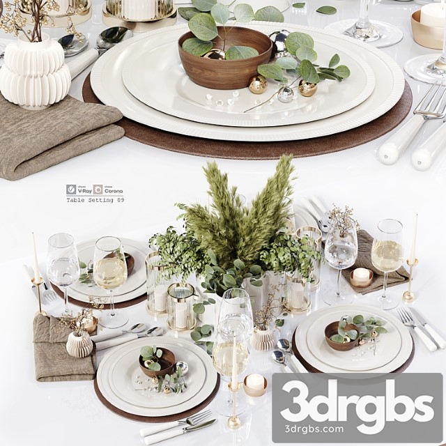 Table Setting 09 3dsmax Download - thumbnail 1