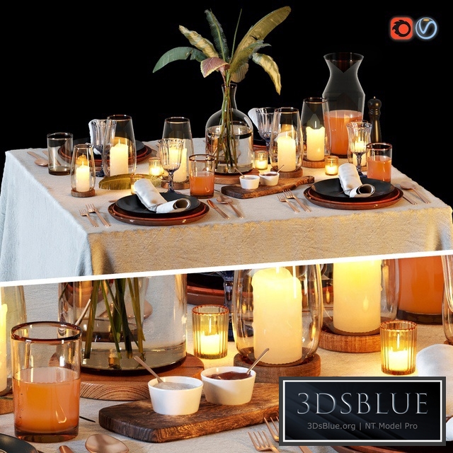 Table setting 1 3DS Max - thumbnail 3