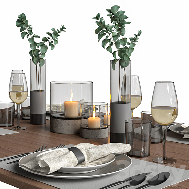 Table setting 1 3DS Max Model - thumbnail 2