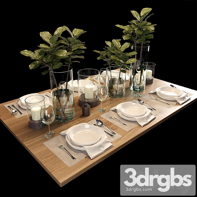 Table setting 1 5 3dsmax Download - thumbnail 1