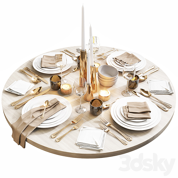 Table setting 10 3DS Max - thumbnail 1