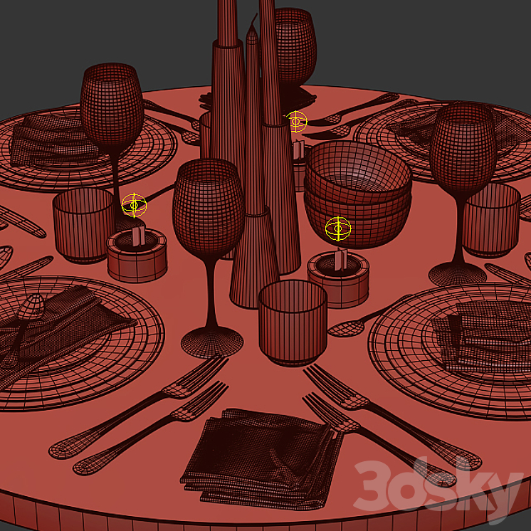 Table setting 10 3DS Max - thumbnail 2