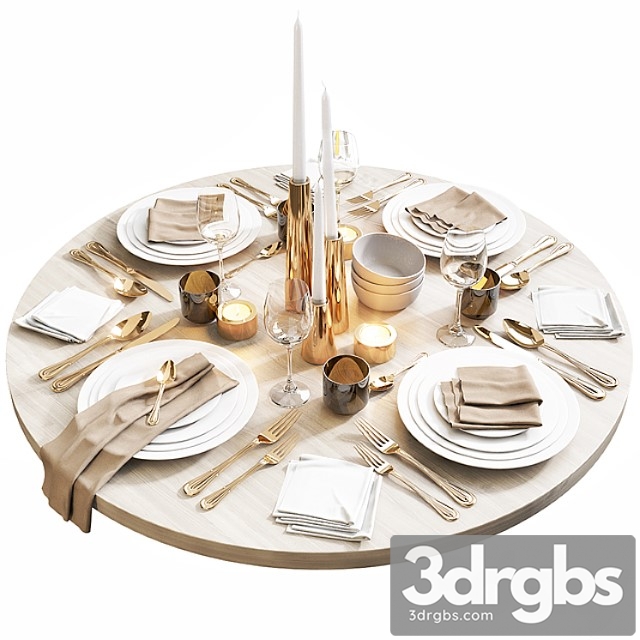 Table Setting 10 3dsmax Download - thumbnail 1