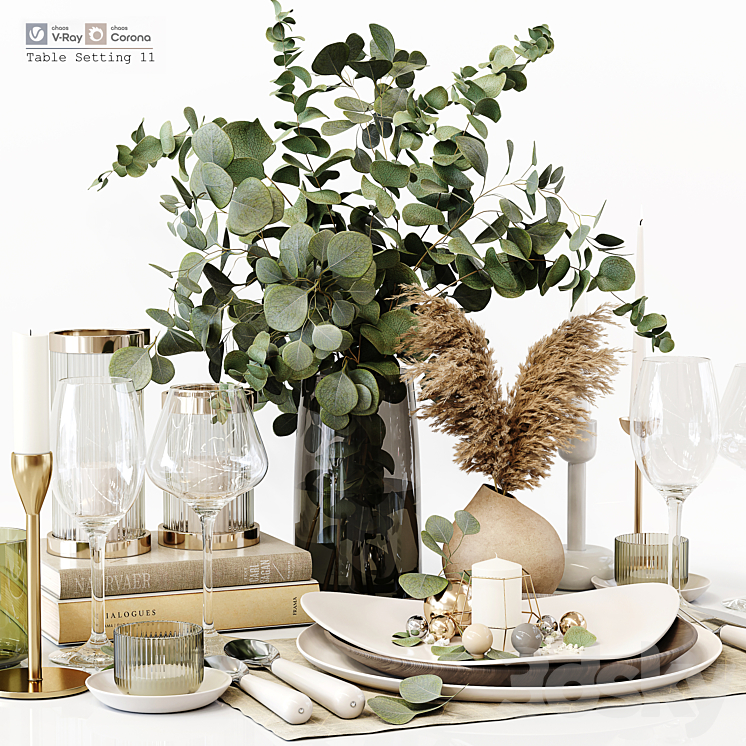 Table Setting 11 3DS Max Model - thumbnail 2