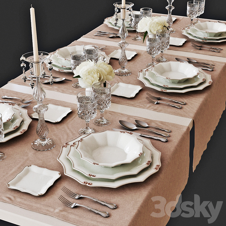 Table setting 11 3DS Max - thumbnail 1