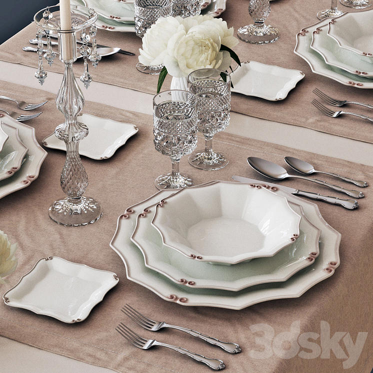 Table setting 11 3DS Max - thumbnail 2