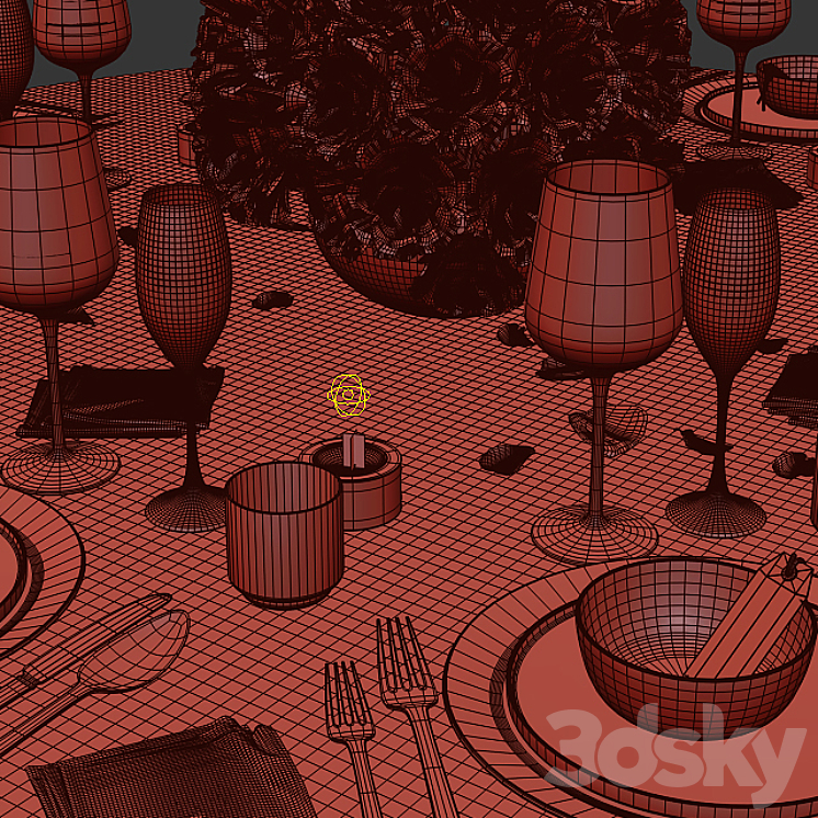 Table setting 11 3DS Max - thumbnail 2