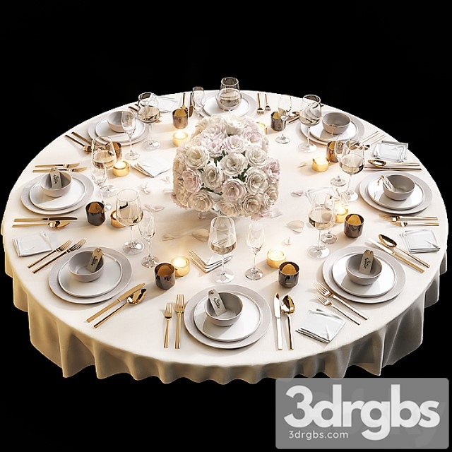 Table setting 11 3dsmax Download - thumbnail 1