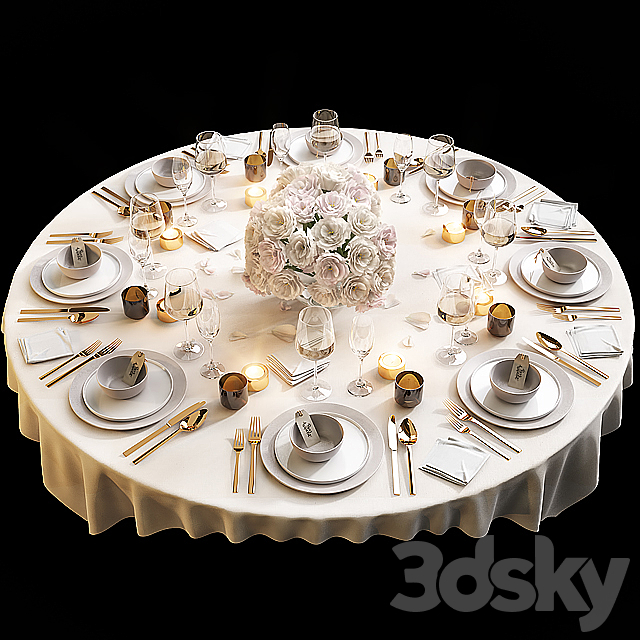 Table setting 11 3DSMax File - thumbnail 1