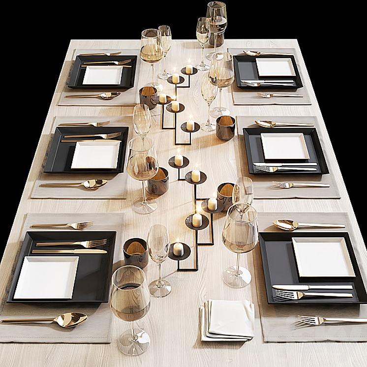 Table setting 12 3DS Max - thumbnail 2