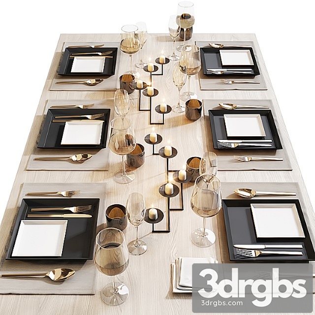 Table setting 12 3dsmax Download - thumbnail 1