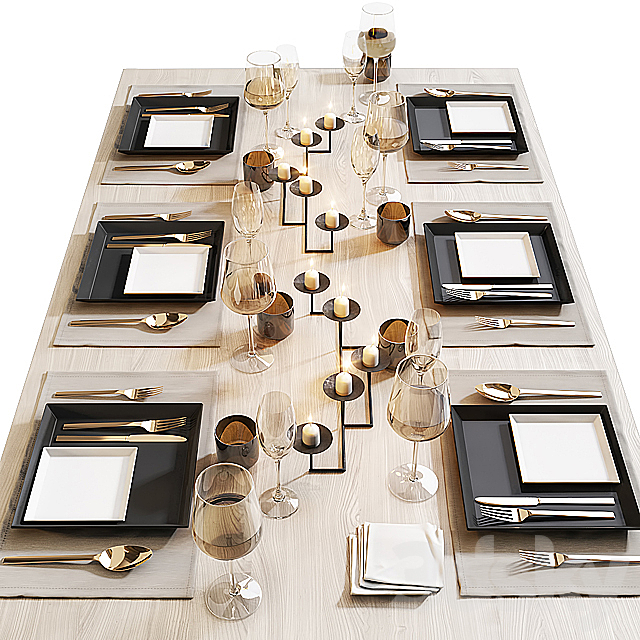 Table setting 12 3DSMax File - thumbnail 1