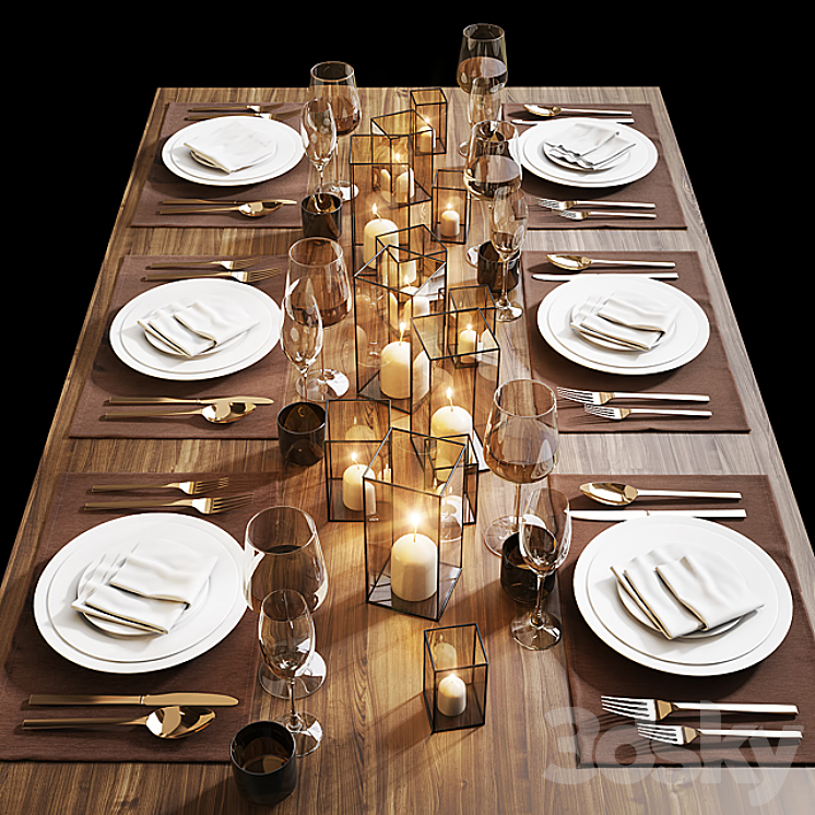 Table setting 13 3DS Max - thumbnail 1