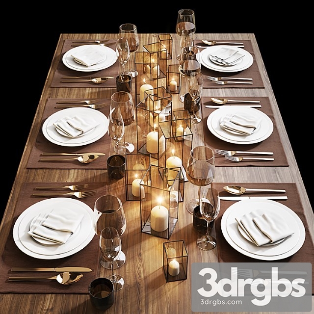 Table setting 13 3dsmax Download - thumbnail 1